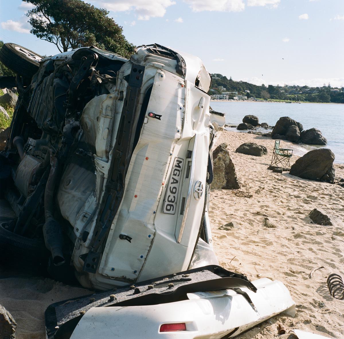 Claudia McNulty;MGA936;Shot on Portra 400, 6x6 medium format. A chance encounter at Maraetai Beach.