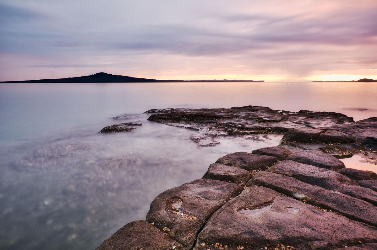 Daniel Yu; Mission Bay Serenity; A calming sunrise view of Rangitoto