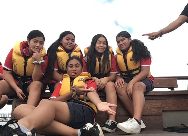 Faiana; Smile & Be Happy; Here is a photo my friends & I took when we went on a little ride on a Waka. It was an a amazing experience and a joyful memory to remember>_<