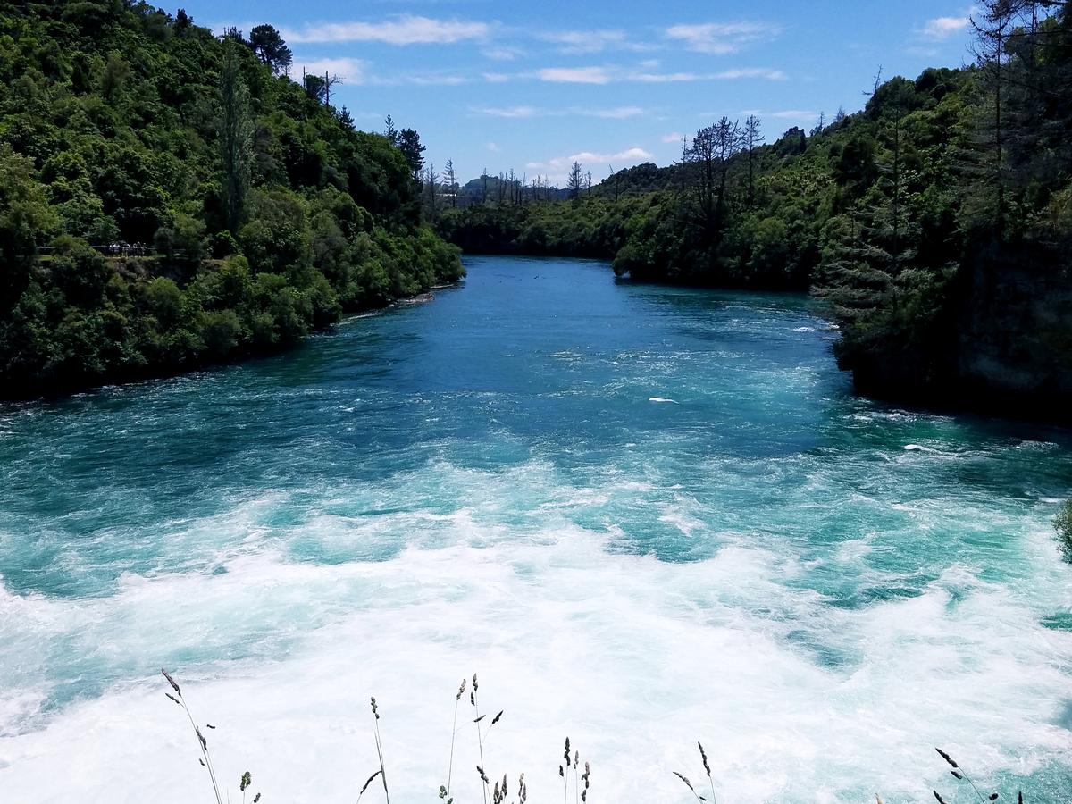 Luca Thys; Running Rivers, Flowing Views;Captured from the bridge along Huka Falls.