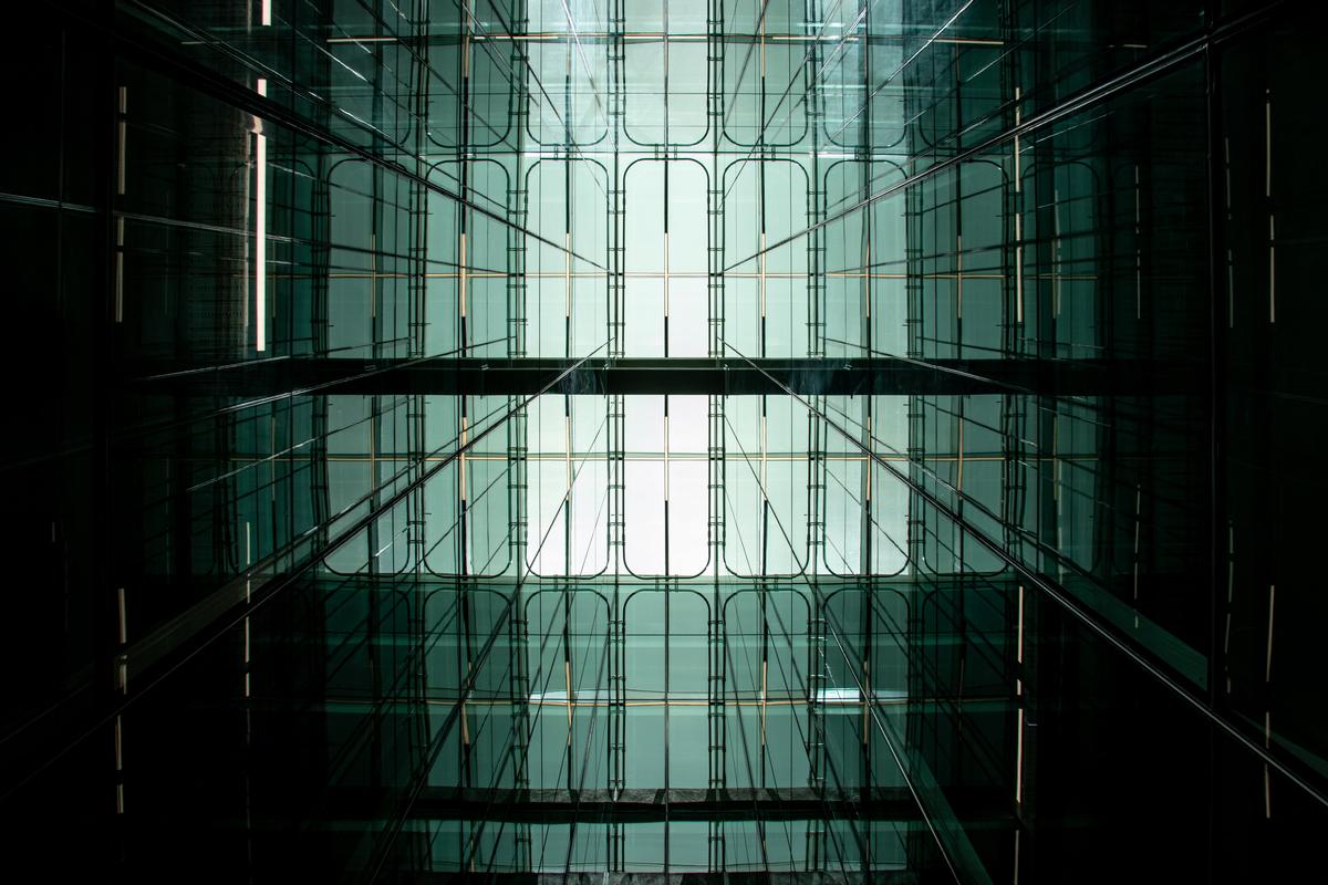 Yasser Saeed; Light at the end of the glass tunnel.;I don't want you to be able to understand the architecture here. 246 Queen St, Atrium