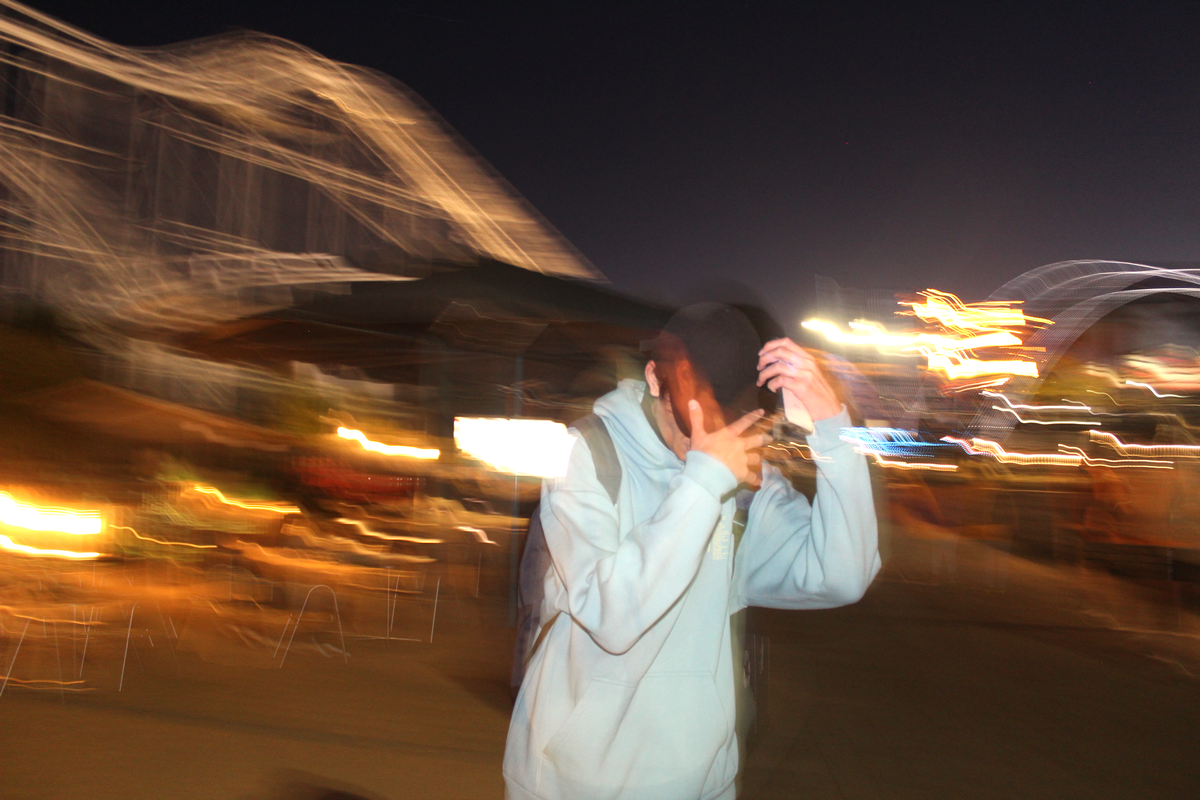 leol phung; Carnival rush ;a mixture of sugar rush and carnival lights in the midnight sky.