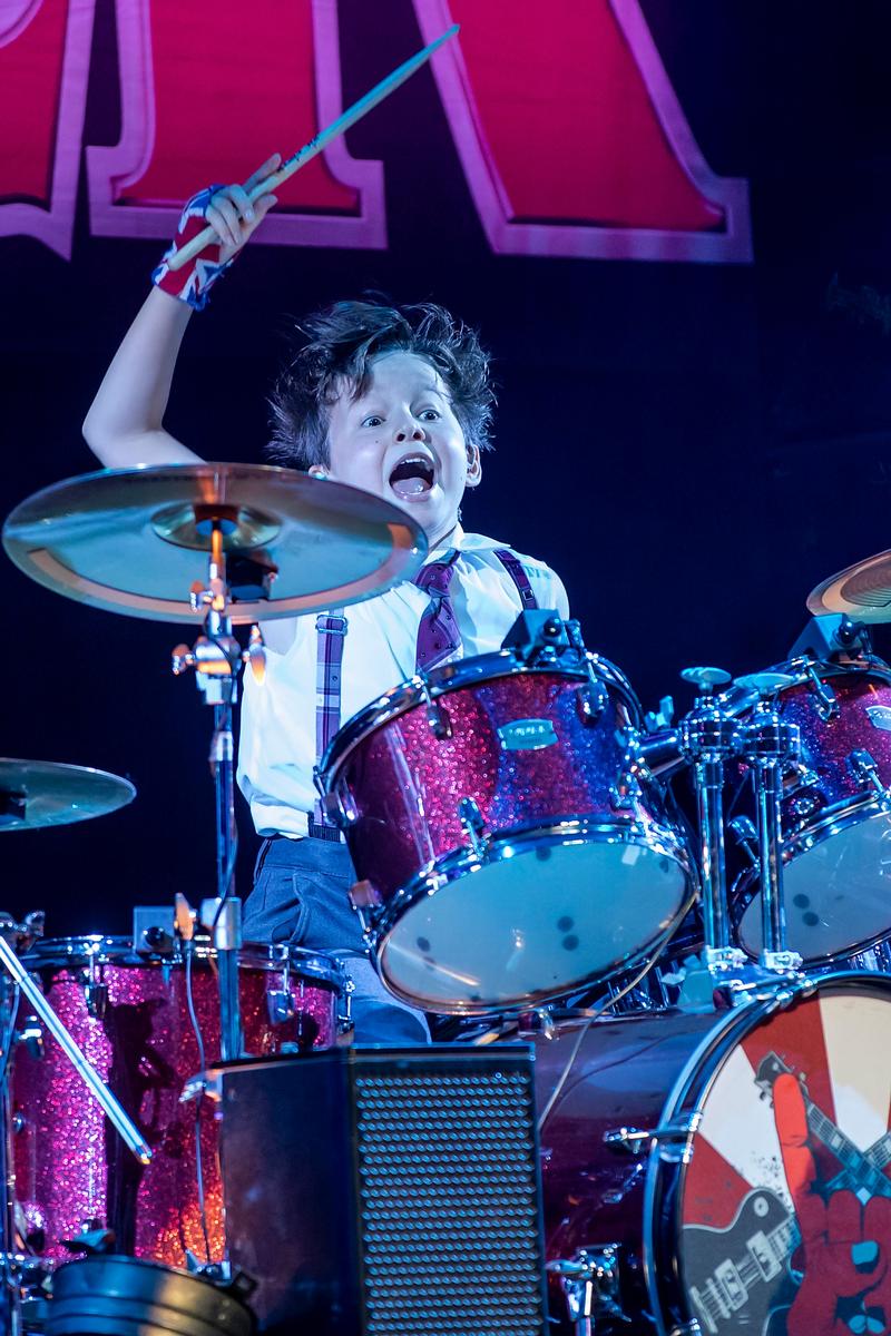 David Rowland; School Of Rock;Kempton Maloney plays Freddy on drums during a