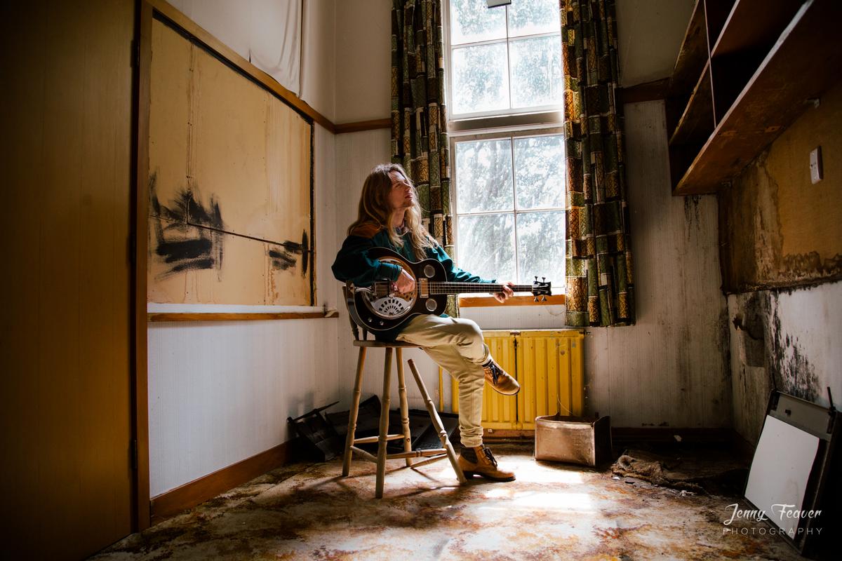 Jenny Feaver;Edge of the Woods;Found a grungy building during recording session to take snaps of Edge of the Woods