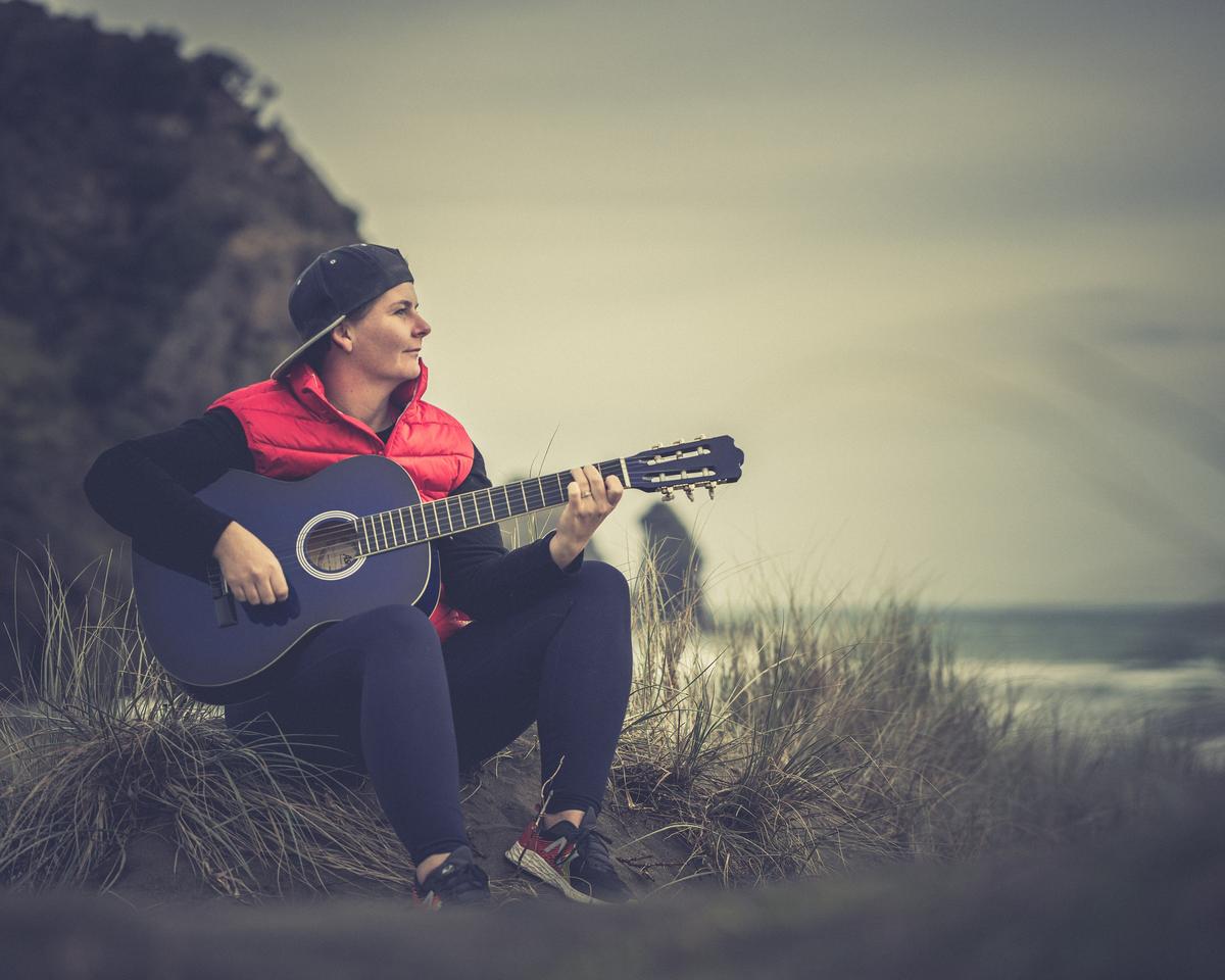Paul Belli; Piha Tunes; Piha Beach is as good a place as any to practice the guitar, maybe the best with the views and the vibe.