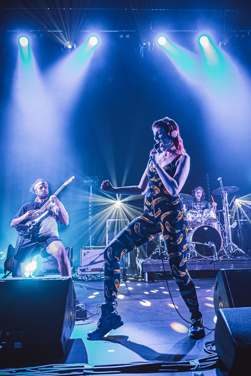 Bevan Triebels; Grooving in a Banana Jumpsuit;Emma Dilemma performing at the Go Live Festival Christchurch 2021