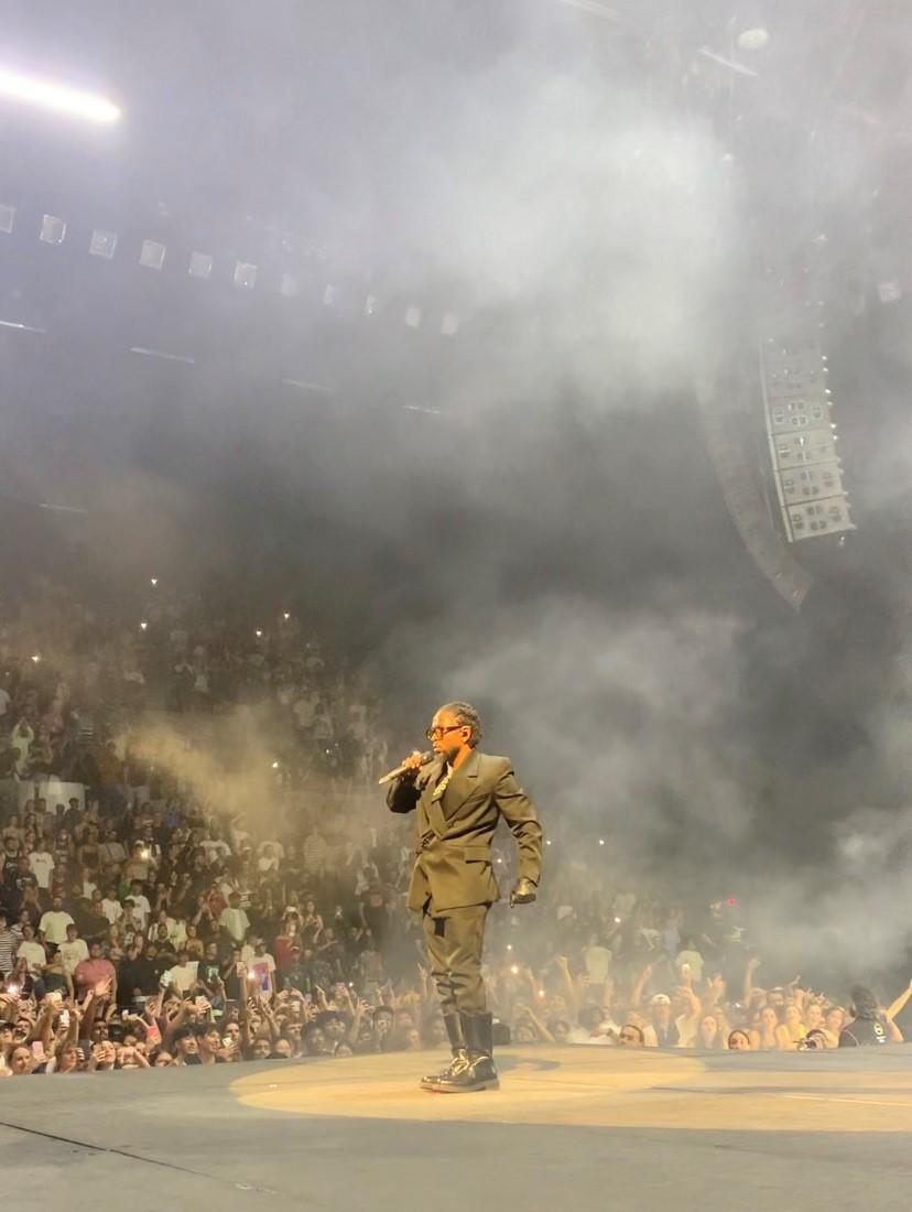 Kendrick Lamar performing in Auckland at The Big Steppers Tour in 2022.