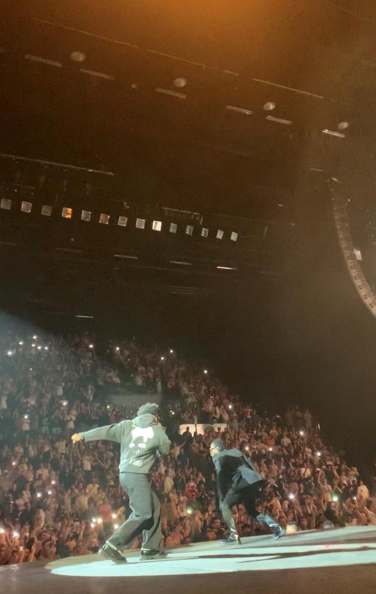 Kendrick Lamar and Baby Keem performing