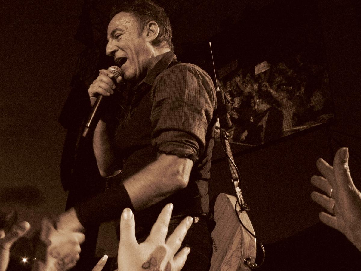 Front row at Bruce Springsteen, Mt Smart Stadium 2014
