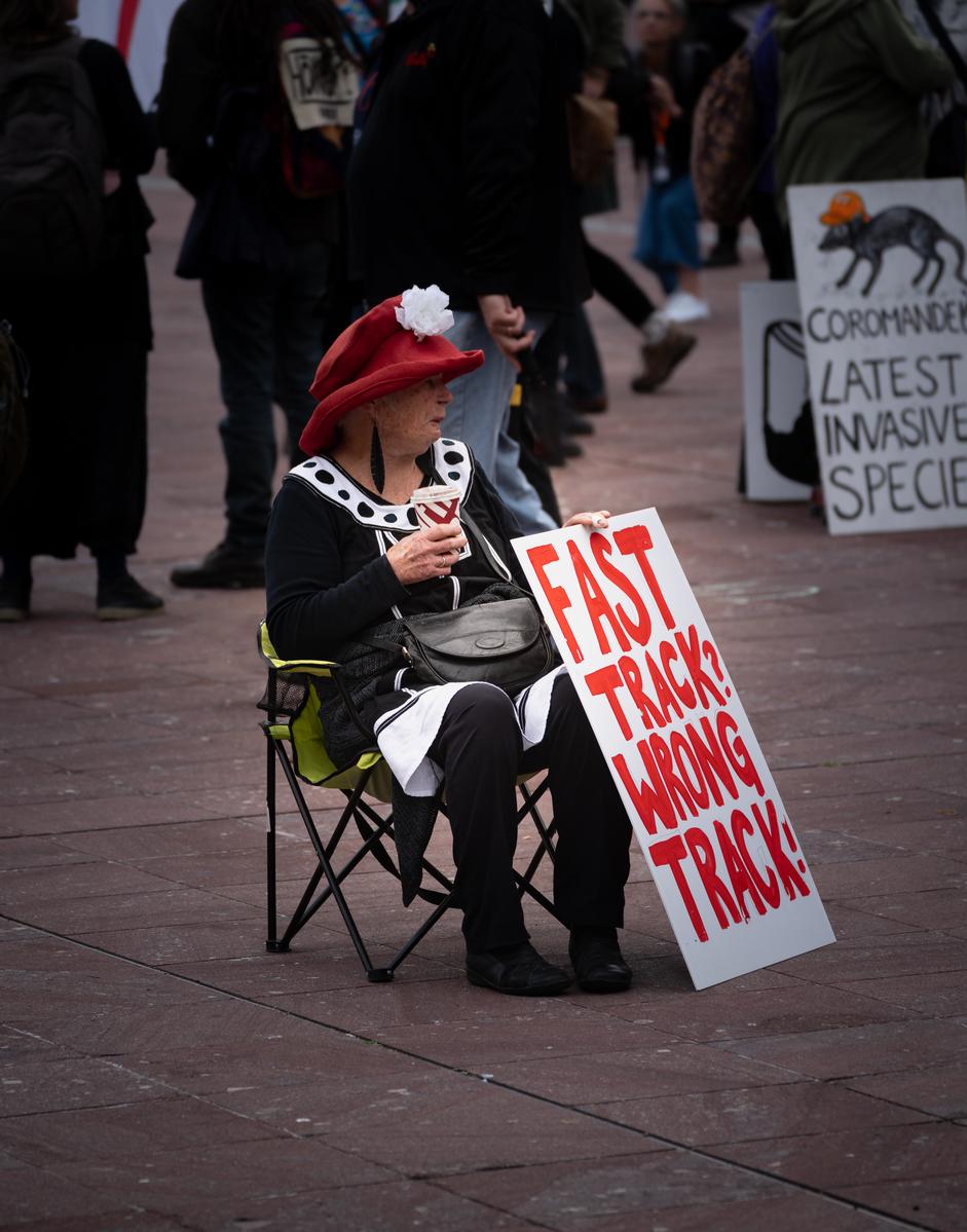 Jeff Hewson;Protester