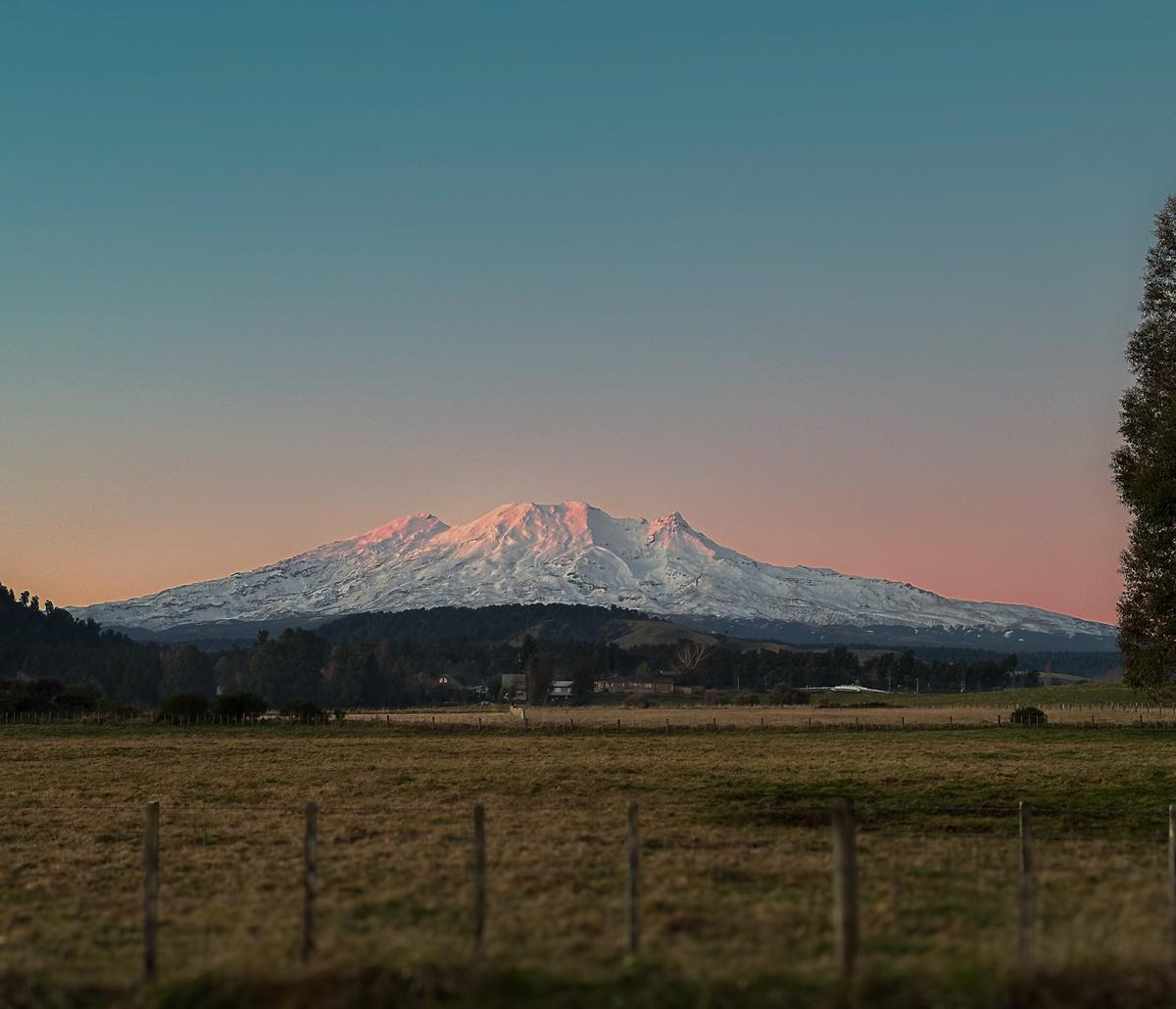 Harry;Mt Ruapehu;This photo was taken in Oakune looking at the Mt Ruapehu. This photo is important to me because my family and I always went doen to stay with my aunty who was a police officer there. She no longer works there now but still love that little town!