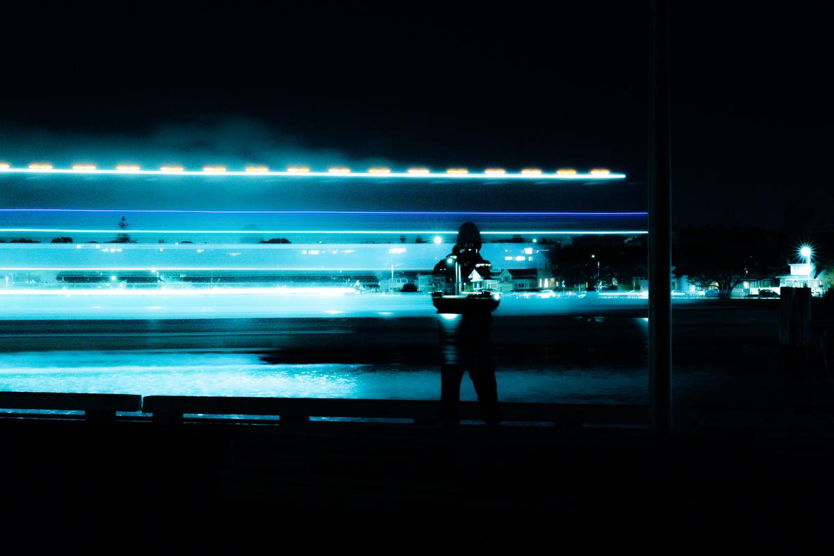 Joel Potter;The Ghost;Long exposure of a ferry creates a Ghostly form of a Fisherman