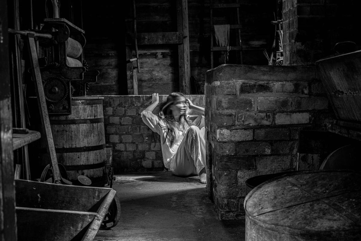 Nina Dorday;Trapped;This photograph captures the moment just before the scream — that silent, invisible panic that lives beneath the surface. I created this piece to explore the often hidden reality of mental health struggles, particularly fear, anxiety, and feeling trapped in your own mind.