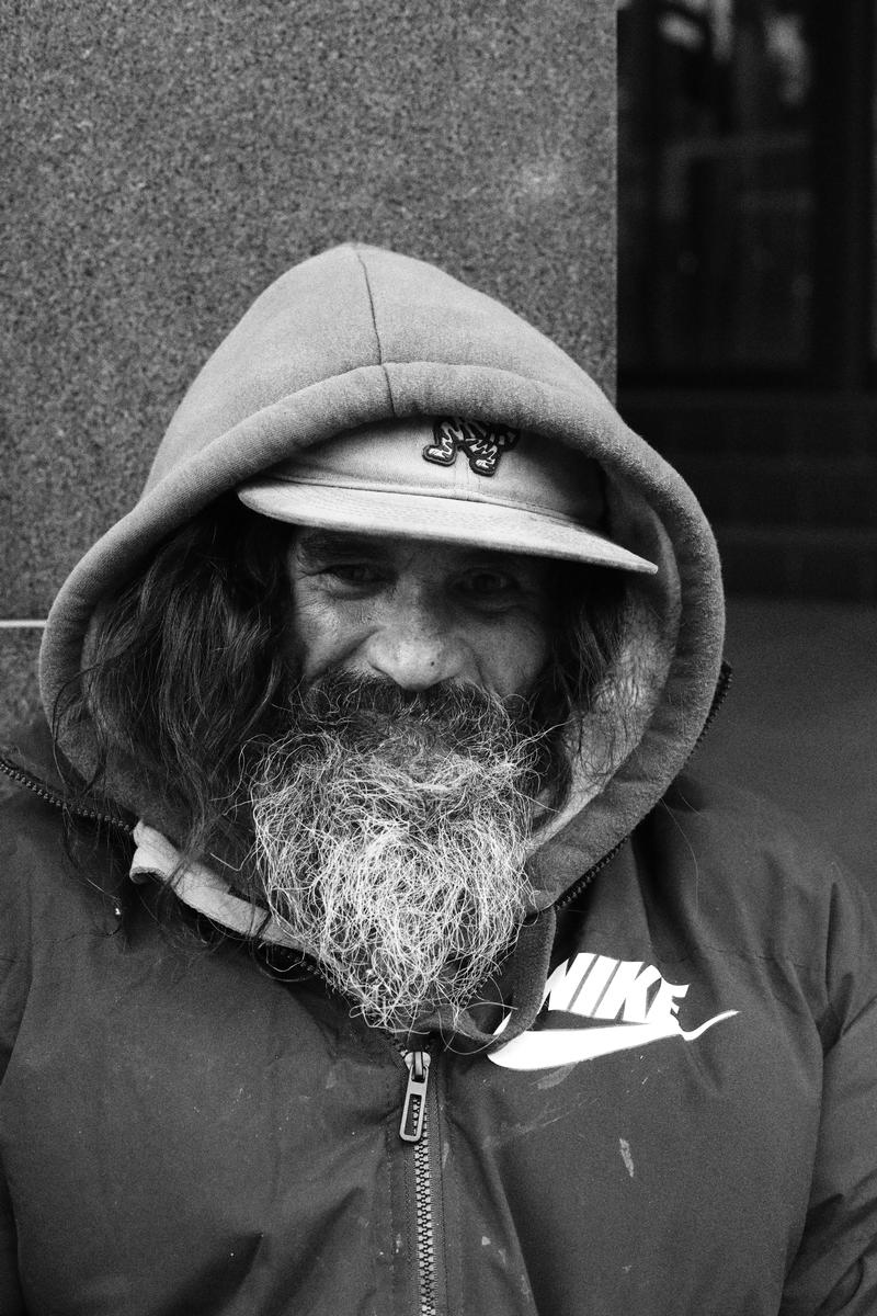 Robert Fitzpatrick;Homeless man. Queen's Street
