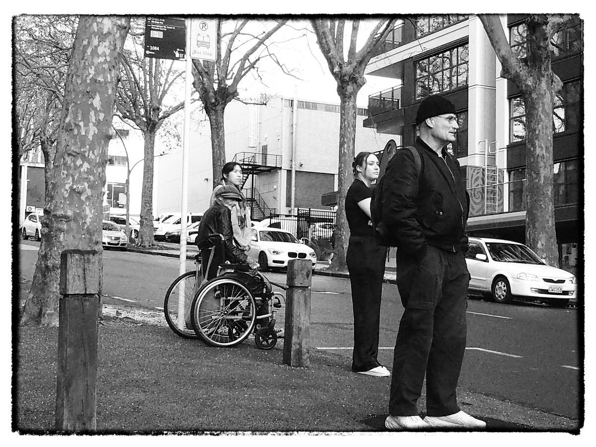 Robert Fitzpatrick;Waiting for the bus. Grey's Ave