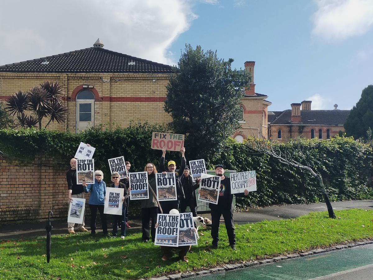 Allan Matson; Allan Matson Demo Against Demolition at Carrington