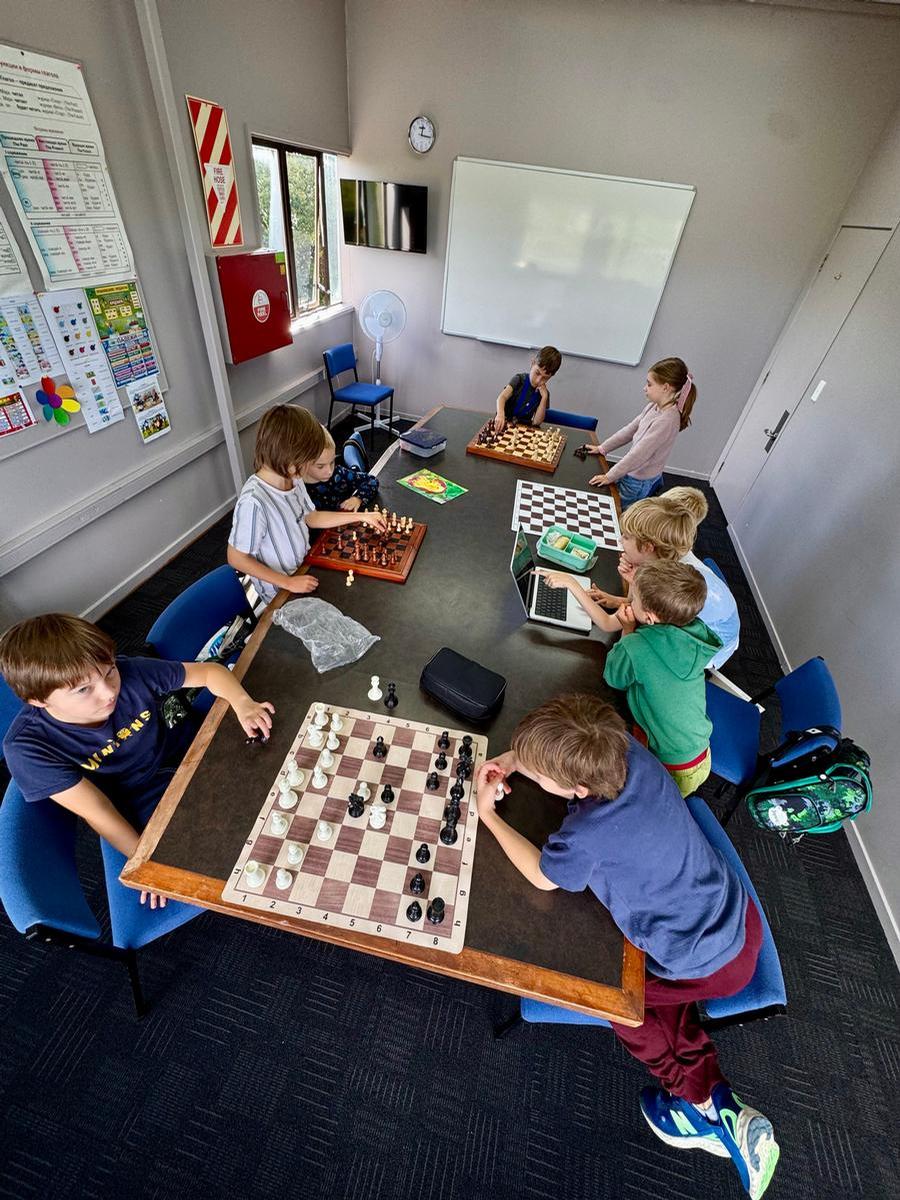 Timothy Ha; Indoor chess class on a rainy day 6/6/26